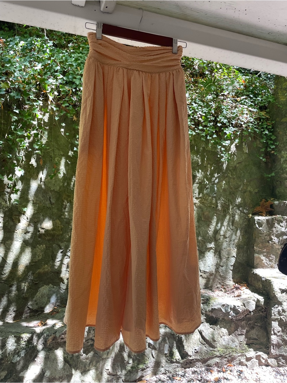 Sunday in Brooklyn Pastel Yellow A-Line Skirt with Pockets Size XS - Picture 2 of 4
